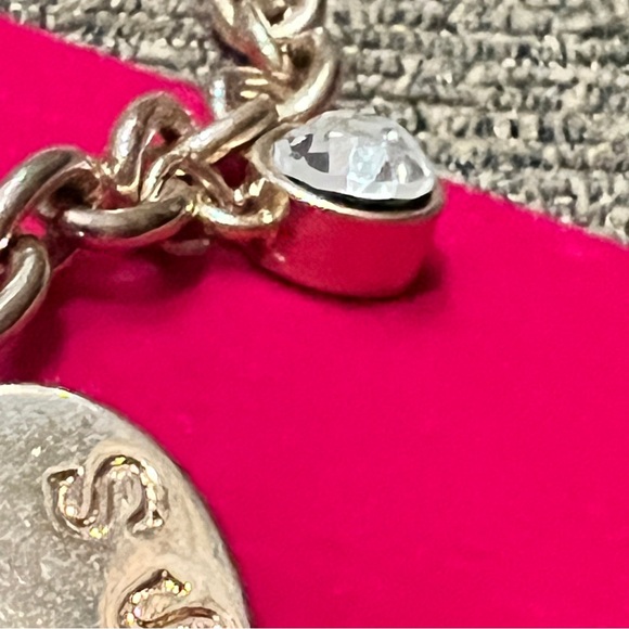 Final Markdown- Guess Gold Bling G Cross Rhinestone Choker Charm Chain - Picture 9 of 16